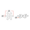 TRUX TLED-X1B 8" BLUE AUXILIARY STAR LED LIGHT FOR 15" DONALDSON/VORTOX AIR CLEANERS - 24 DIODES