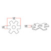 TRUX TLED-X3R 5" RED AUXILIARY STAR LED LIGHT FOR 13" & 15" DONALDSON/VORTOX AIR CLEANERS - 24 DIODES