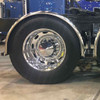 TRUX TFEN-S33 80" STAINLESS STEEL SINGLE AXLE FENDERS WITH ROLLED EDGE (16 GAUGE)