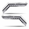 TRUX TU-9221 45Âº 30" CHROME STANDARD MUD FLAP HANGER WITH 1 1/8" BOLT SPACING