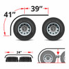 TRUX TFEN-H57 80" STAINLESS STEEL HALF FENDERS WITH STRAIGHT DROP & ROLLED EDGE (14 GAUGE)