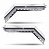 TRUX TU-9223 45Âº 30.25" STAINLESS STEEL STANDARD MUD FLAP HANGER WITH 1 1/8" BOLT SPACING