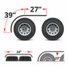TRUX TFEN-H21 66" STAINLESS STEEL HALF FENDERS WITH ROLLED EDGE (16 GAUGE)