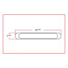 TRUX TLED-U3W 17" WHITE LED CHROME AUXILIARY STRIP (12 DIODES)