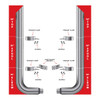 TRUX TSK6-MSET5 6" MITERED EXHAUST KIT W/ 54" TOP STACKS, 90° REDUCED ELBOWS & 55" MIDDLE SPOOLS