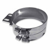 TRUX TCLA-61 6" CHROME PLATED STAINLESS STEEL WIDE BAND CLAMP W/ RECTANGLE MOUNTING PLATE