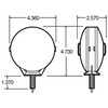 Truck-Lite 70330Y 70 Series Pedestal T/S Light