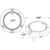 Truck-Lite 44438C 44 Series LED Surface Mount Dome Lamp 6 Diode W/Switch