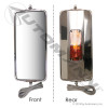 West Coast OEM Style Mirror 7" X 16" Stainless Steel w/ Clearance Light Heated