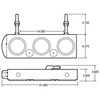 Truck-Lite 40808 LED 3 Light Module USPS RH