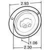 Truck-Lite 30289R LED 30 Series Low Profile Light & Black Flange