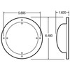 Truck-Lite 80350 80 Series Bulb Replaceable Dome Light W/Switch Chrome