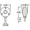 Truck-Lite 3860 Red/Amber Double Face Die Cast Snap-Grip Lens T/S Gray Housing