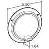 Truck-Lite 44877Y LED Super 44 F/P/T Light W/Gray Flange Diamond Shell