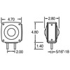 Truck-Lite 4805AY117 Dual Face T/S Vert. Mount. Bulb  w/Black Housing RH