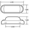 Truck-Lite 26310R 26 Series M/C Light W/Rubber Housing