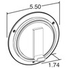 Truck-Lite 44983R LED Super 44 S/T/T 6 Diode Light W/Gray Flange Diamond Shell