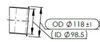 Dinex 6IE004 Exhaust Pipe W. Bellow For International