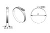 Dinex 98876 CT Band Clamp For Volvo INOX