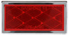 32 Truck-Lite Signal-Stat Rectangle Red Reflector with Chrome Bezel Acrylic Adhesive Mount