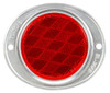41 Truck-Lite Signal-Stat Round Red Reflector Silver Aluminum 2 Screw Or Bracket Mount