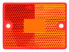 8947 Truck-Lite Signal-Stat Rectangular Red Acrylic Replacement Lens for Motorcycle Lights 1570 And Trailer Lights 533DK, 534D, 535D With 2 Screw Mount