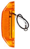3550A Truck-Lite Signal-Stat LED Yellow Rectangular 2 Diode Marker Clearance Light, P2 Rated, 2 Screw Mount, Hardwired, Ring Terminal/Stripped End, 12V