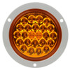 4053A Truck-Lite Signal-Stat LED Yellow Round 24 Diode Front Park Turn Light Gray Polycarbonate Flange 12V PL-3