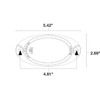 60425Y Truck-Lite 60 Series LED Turn Signal Light, 2x6 Oval, Surface Mount, Hard-Wired Blunt-Cut