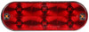 60557R Truck-Lite 60 Series Led, Red/Clear Oval, 8 Diode Stop/Turn/Tail and Backup Light, Grommet Mount, Fit 'N Forget 4 Pin Stainless Steel, 12V