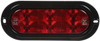 60559R Truck-Lite 60 Series LED Red Oval 8 Diode Stop Turn Tail and Backup Light, Black Flush Mount, Hardwired, Fit 'N Forget Stainless Steel, 12V