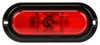 66056R Truck-Lite Super 66 LED Red Oval Stop Turn Tail Light with Black Flange, Fit 'N Forget Stainless Steel, Straight PL-3 Female, 12V Kit