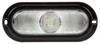 66206C Truck-Lite 66 Series LED Clear Oval One Diode Back-Up Light with Black Flange Mount, Fit 'N Forget Stainless Steel, 12V