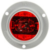 30386R Truck-Lite 30 Series Low Profile LED Red Round 6 Diode Marker Clearance Light - Polycarbonate Gray Flange Mount, Fit 'N Forget, 12V