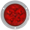 44365R Truck-Lite Super 44 LED Red Round 6 Diode Stop Turn Tail Light Gray Flange Mount