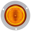10051Y3 Truck-Lite 10 Series LED Yellow Round 2-Diode Marker Clearance Light, Gray Polycarbonate Flange Mount, Fit 'N Forget, Female PL-10, 12V, Bulk Kit