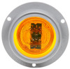 10051Y3 Truck-Lite 10 Series LED Yellow Round 2-Diode Marker Clearance Light, Gray Polycarbonate Flange Mount, Fit 'N Forget, Female PL-10, 12V, Bulk Kit