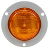 30251Y3 Truck-Lite 30 Series LED Yellow Round 2 Diode Marker Clearance Light with Gray Polycarbonate Flange Mount, Fit 'N Forget M/C, 12V