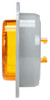 30251Y3 Truck-Lite 30 Series LED Yellow Round 2 Diode Marker Clearance Light with Gray Polycarbonate Flange Mount, Fit 'N Forget M/C, 12V