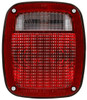 5316Y101 Truck-Lite Signal-Stat Incandescent Red/Clear Polycarbonate Lens Right Hand Combo Box Light With License Light, 3 Stud, Packard, 12V