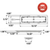 80253C Truck-Lite LED Dome Light, 12V, 10-Diode, Rectangular Interior Utility Light