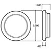 40819 Truck-Lite 40 Series Truck Parts Round Rubber Grommet - Black, 4 inch