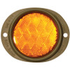 82553-3 Grote 3 Inch Yellow Reflector With Steel, 2-Hole Mounting and Green Housing