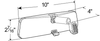 18302-5 Grote 10 Inch Black Polypropylene Inside Rear View Mirror Retail Pack