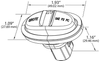 45302 Grote MicroNova LED Clearance Marker Light, Red Polycarbonate, with Internal Amplifier Connector