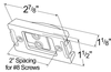 46422-5 Grote 3 Inch Red Rectangular Clearance Marker Light with Bracket Kit
