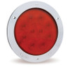 53302-3 Grote Stop Tail Turn Lamp Red With Stainless Steel Theft Resistant Flange Snowveled