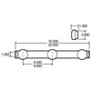Truck-Lite 10744R 10 Series Id Bar Kit - 6" Centers