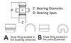 Weasler 200-0700 W series cross and bearing kit, block and pin plane bearing, center grease fitting