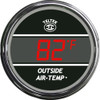 Teltek Red Outside Air Temperature Gauge Chrome for 2005 & Older Peterbilt | 101